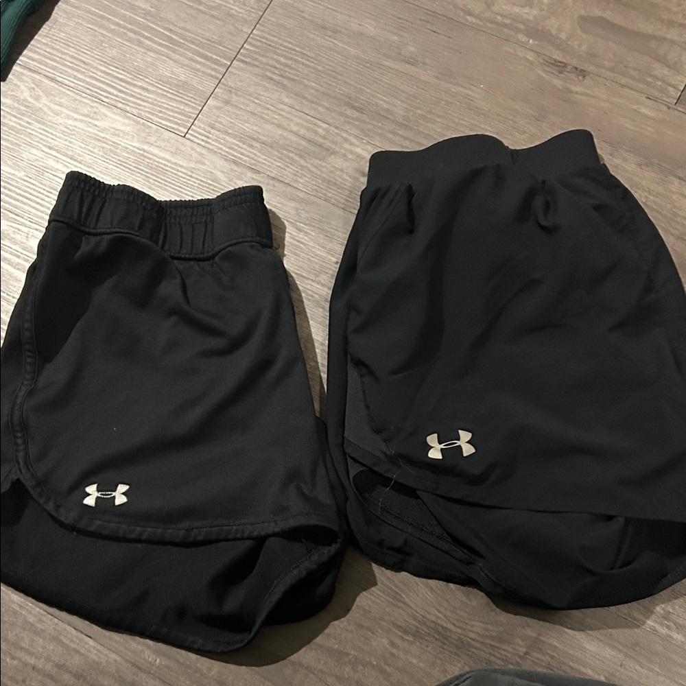 2 Pairs of Under Armour Black Performance Shorts